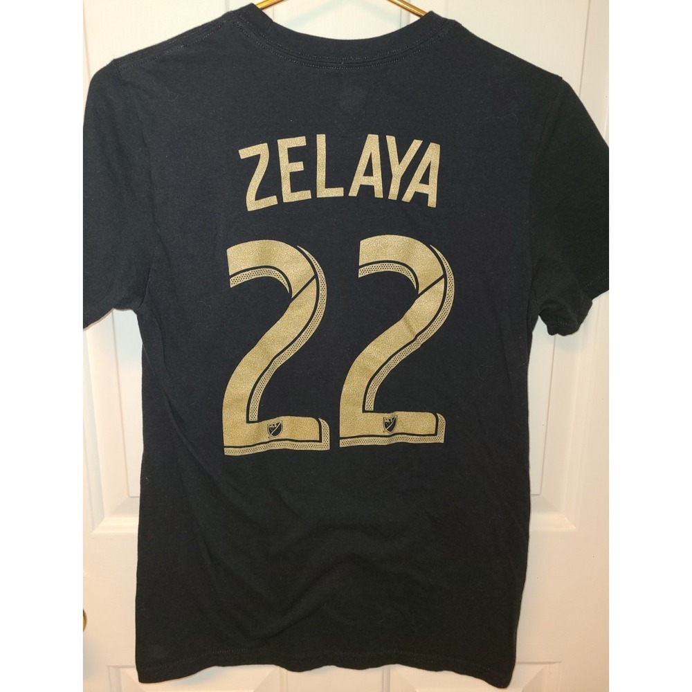 Majestic Los Angeles Football Club Black ZELAYA Sleeve T-Shirt Women's Sz SM